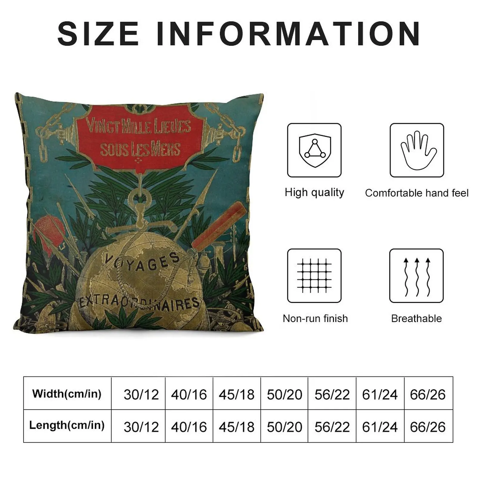 Jules Verne Extraordinary Voyages Throw Pillow Cushions Cover luxury home accessories Sofa Cushion Cover pillow