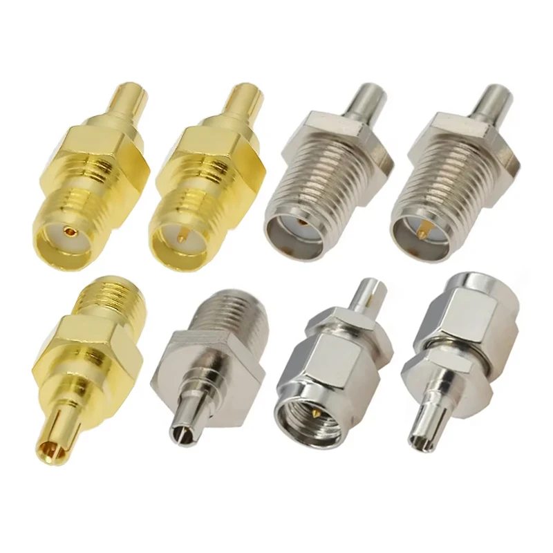 1PCS RF Coaxial Adapter SMA To CRC9 Connector SMA Female Jack To CRC9 Male Plug Silver Nickel Plated CRC9 Wifi Antenna 3G 4G Ant