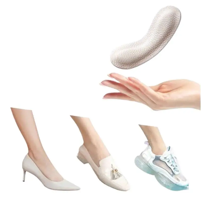 Rindsleder-Fersenschutz-Aufkleber für Sneaker, Fersenpolster, Echtleder-Antirutsch-Schuhpolster, Fußschmerz-Linderer, Schuheinlagen – Detail 5