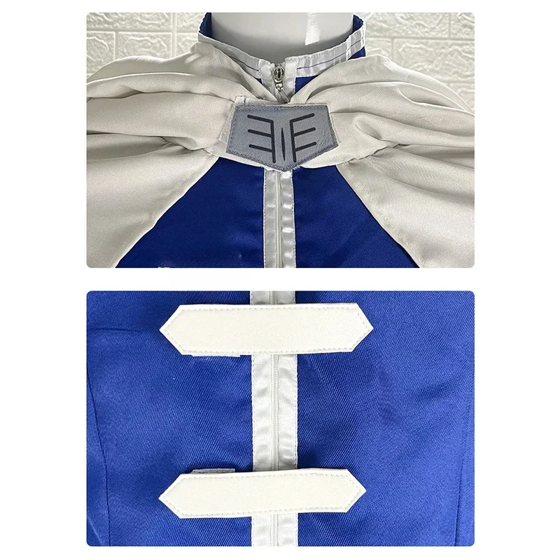 Himmel Kostium Cosplay Peruka Anime Frieren Beyond Journey's End Cloak Uniform Strój Niebieskie Włosy Halloween Impreza Mężczyźni Kobiety Odgrywanie Ról