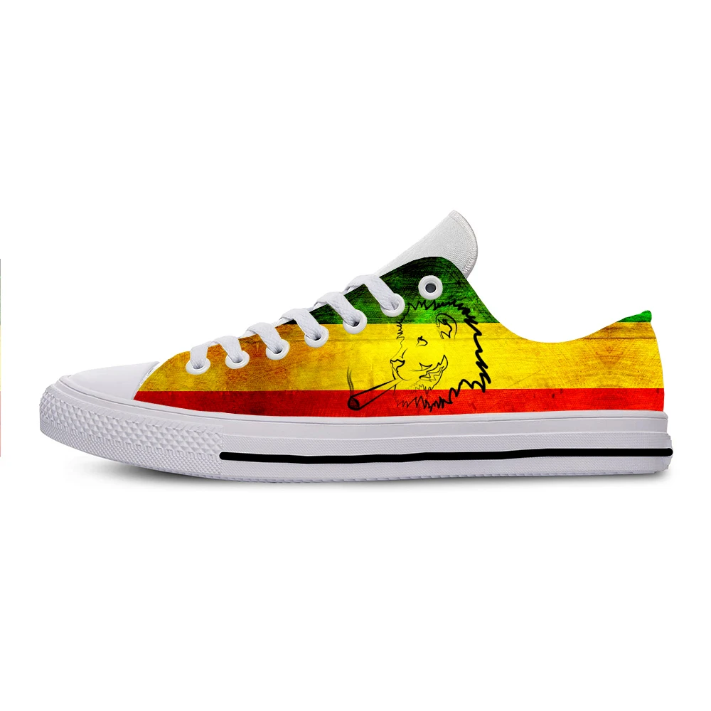 Hot Ethiopia Flag Lion of Judah Reggae Rasta Classic Casual Shoes Lightweight Women Men Breathable Sneakers Low Top Board Shoes