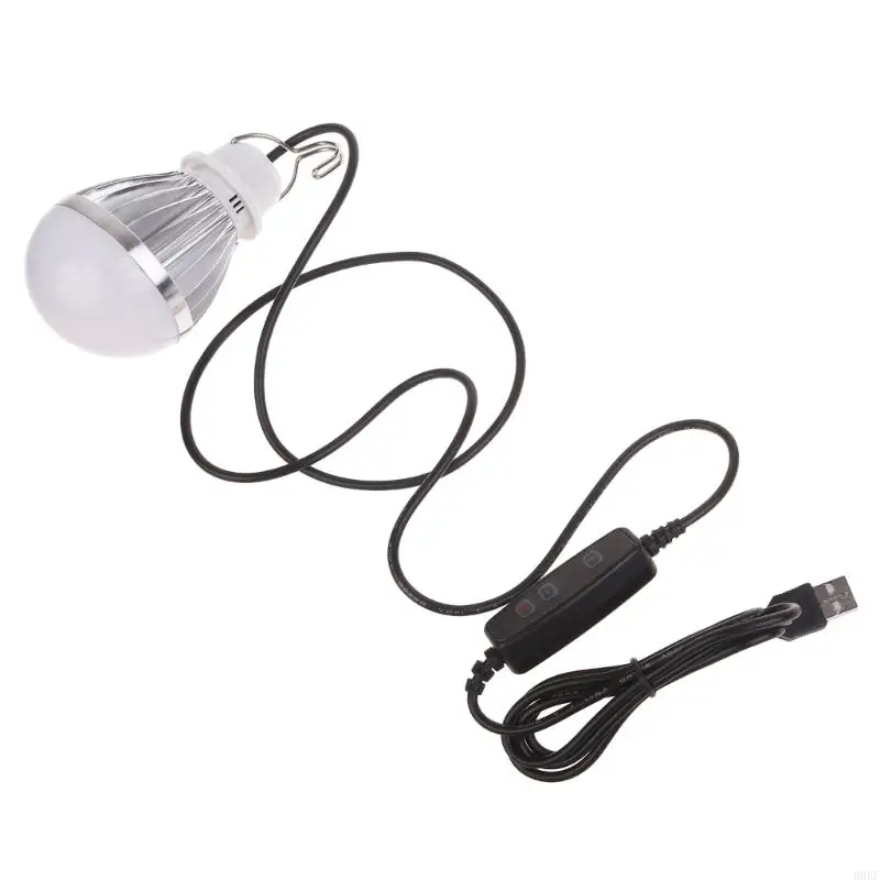 B0KF USB Portable LED Bulb with 1.9m on/off Cable for Indoor Outdoor Camping