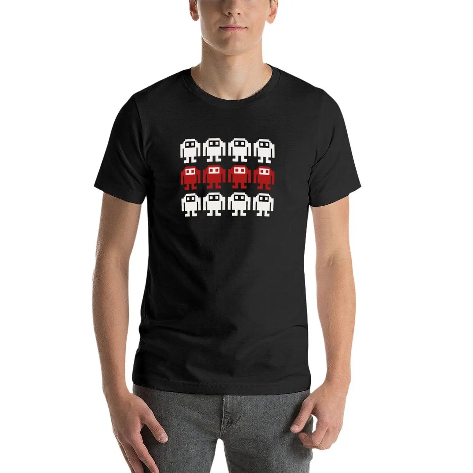 WRW-Camiseta con estampado de Robots para hombre, Camisa ajustada de secado rápido con estampado animal