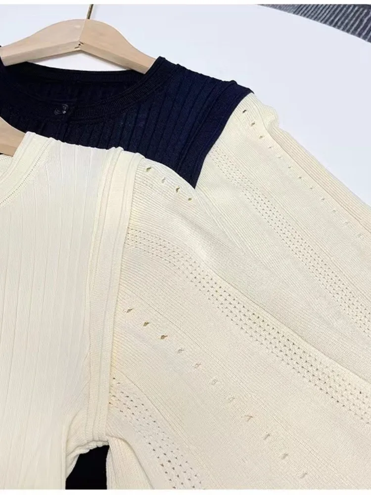 ใหม่ล่าสุดฤดูร้อนที่ไม่ซ้ํากันร้อนถักชุดผู้หญิงแขนสั้นเดี่ยวแถวปุ่ม Slim ชุดนางเงือกคุณภาพสูง