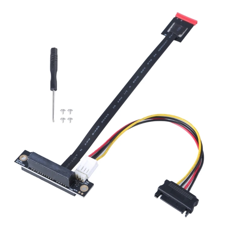 to PCIExpress 4X Extension Cord 270 Degree Supports Most PCIE Devices with 12V shipping