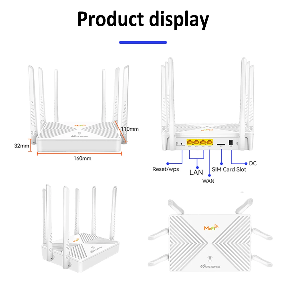 Беспроводной маршрутизатор TIANJIE R300 4G LTE — портативное интернет- SIM-устройство для дома, офиса, автофургона |   Поддержка 32 пользователя и глобальная сеть Cat4