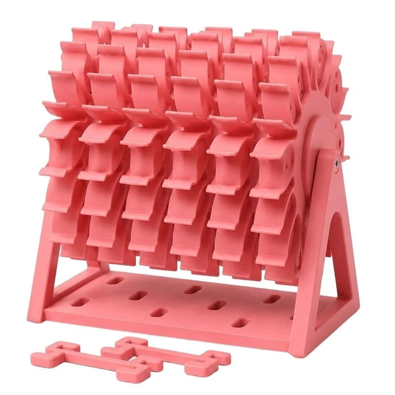 Sewing Thread Organizer Rotating Bobbin Design For 60 Bobbins- Space-Saving Storage For Crafters Solution Pink-A68E