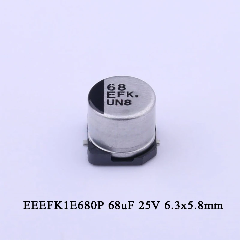 10-100Pcs EEEFK1E680P 68uF ±20% 25V 6.3x5.8mm SMD Aluminum Electrolytic Capacitor In Stock