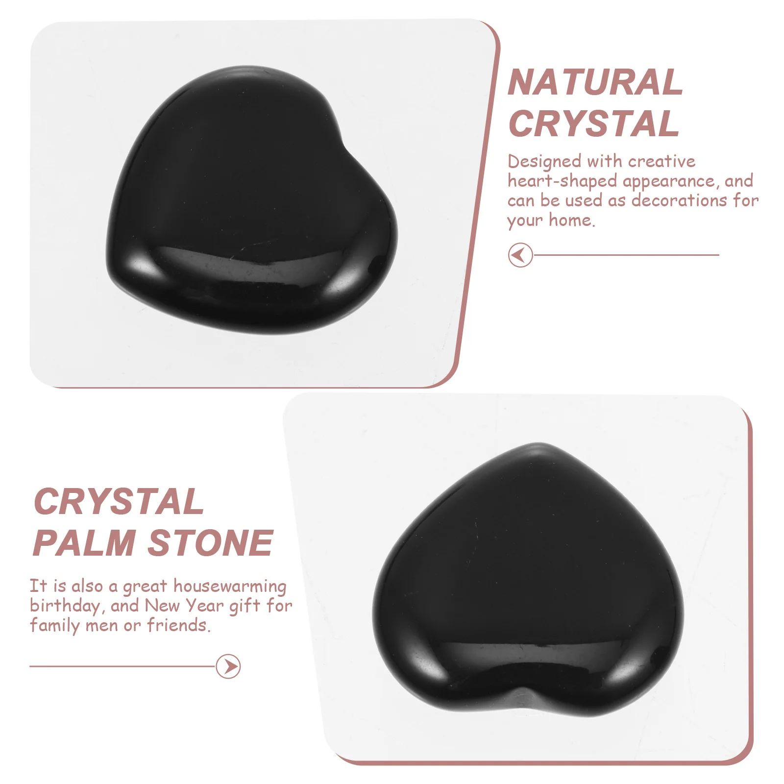 

15Pcs Decorative Crystal Heart-Shaped Stones Natural Chakra Meditation Desktop Ornaments Stones