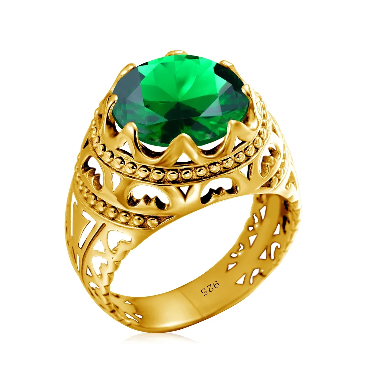 

Кольца из желтого золота с изумрудом для женщин и мужчин с зеленым камнем 13*13 мм, круглая огранка, унисекс, кольцо-сигнет, унисекс-украшение, люкс