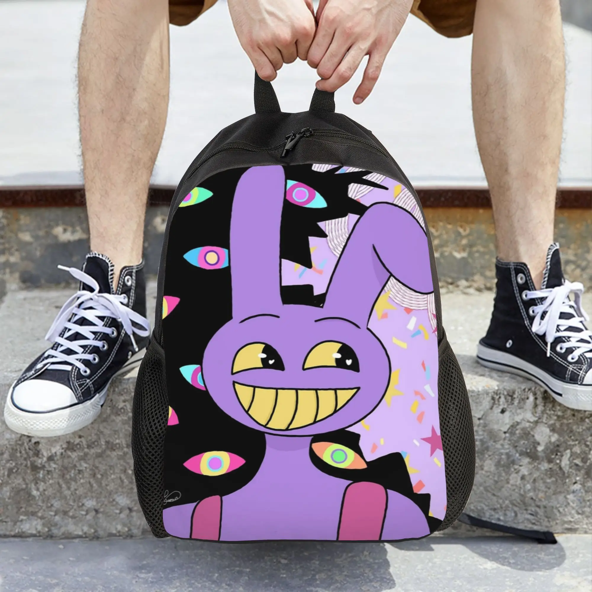 Jax Cartoon Digitals Circus Women Backpack Fashion Student School Bag Computer Backpack Teenage Travel Rucksack