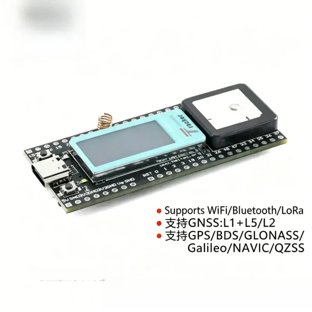 AvaCoreESP32 LoRa GPS Wireless Tracker Development Kit 0.96 Inch LCD Screen Type‑C WiFi Bluetooth For Vehicle Pet Kid Location M