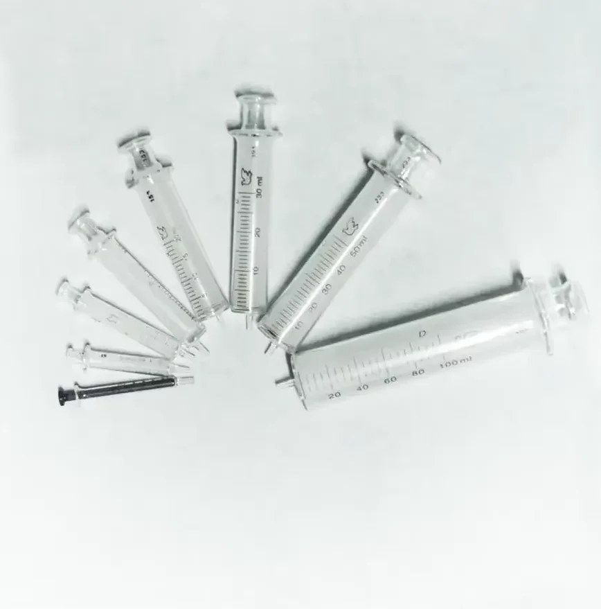Capacity 1/2/5/10/20/30/50/100ml Glass Syringe Injector Dosage Precision Ideal Lab Sampler Labware