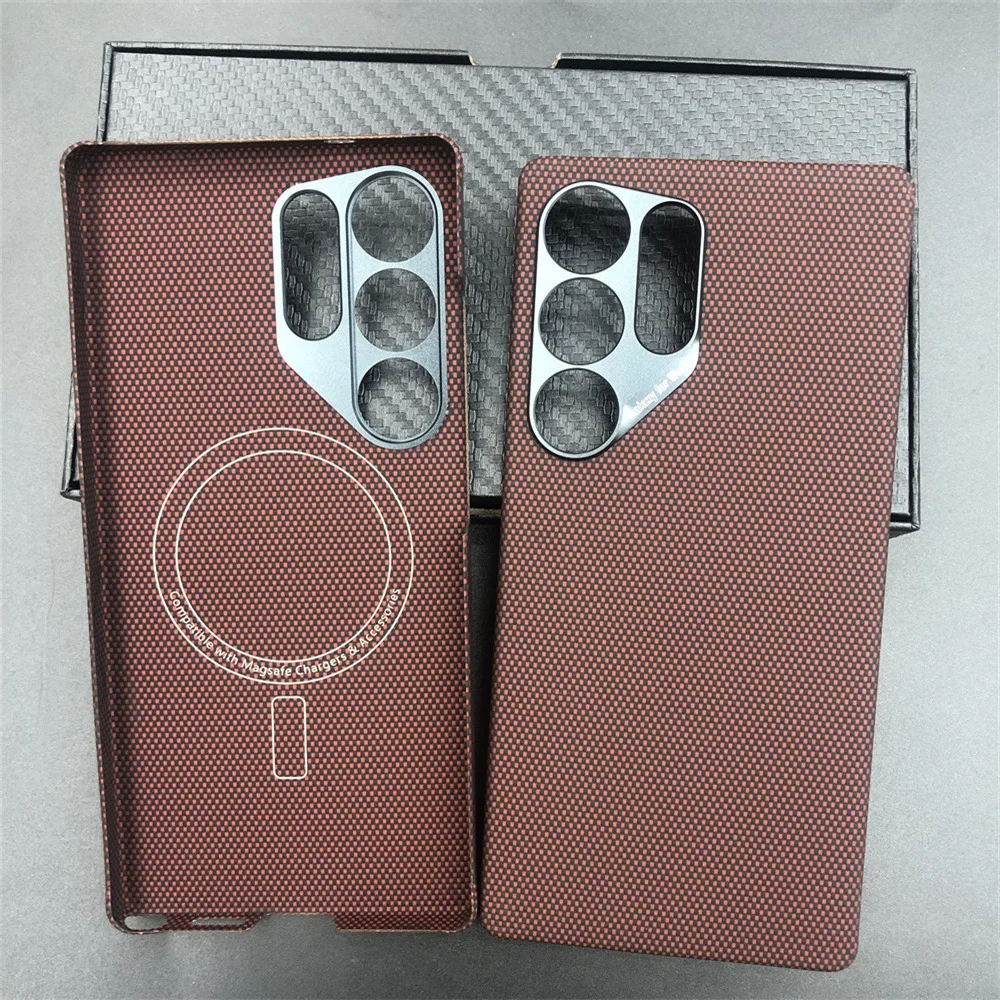 Carbon Fabric Fiber Aramid For Magsafe Case For Samsung Galaxy S25ultra Magnetic  Shell For  Galaxy S25/S25plus Case