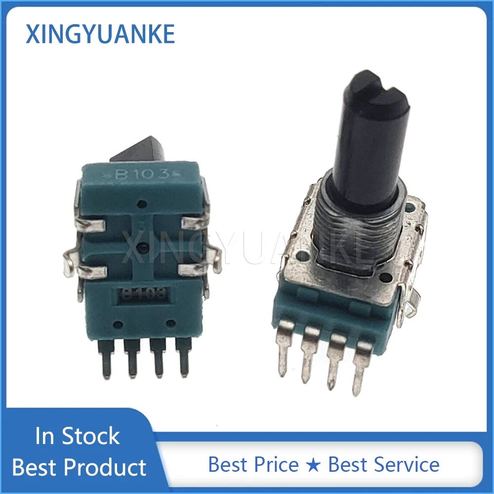 5PCS RK11 Type Single 4-Pin B1K B10K B100K Volume Control Rotary Potentiometer 1K B102 10K B103 100K B104 D Shaft Length 18MM