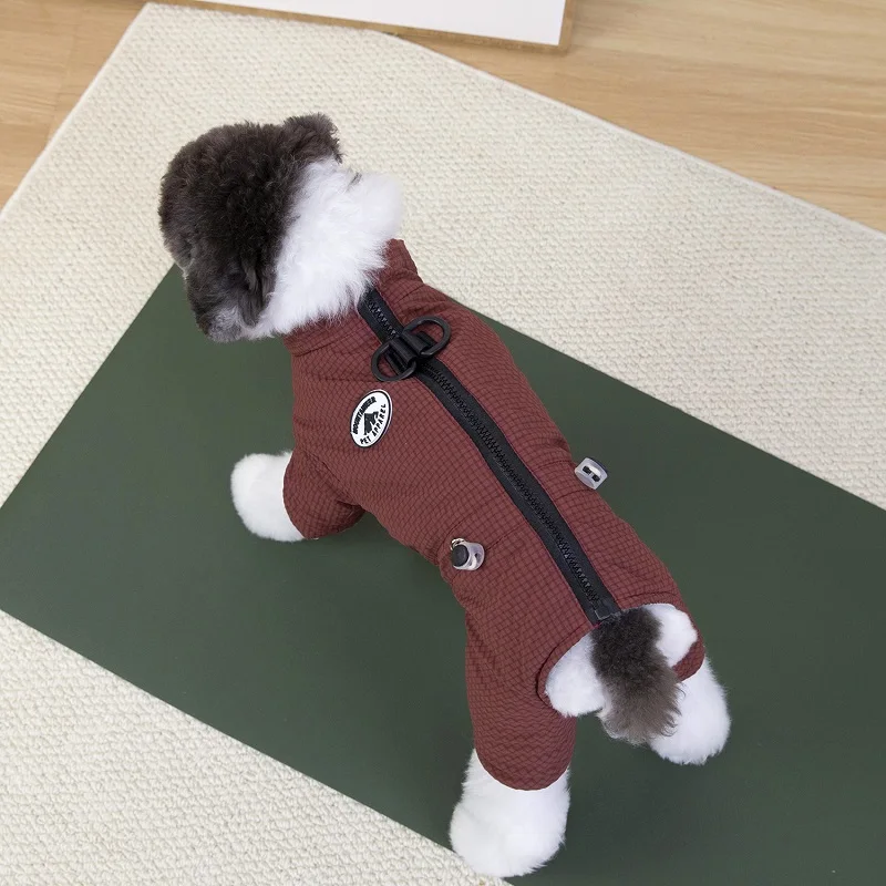 Waterdichte hondenjas Katoen Vier benen Puppy Winterkleding Warme huisdierjas Hond Jumpsuit Chihuahua Teckel Kleding Hondenjassen