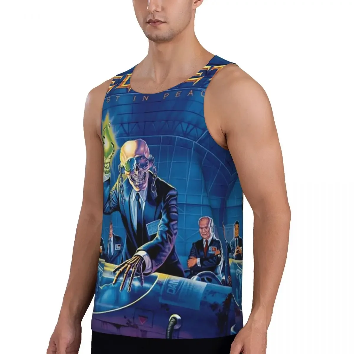 Quick Dry Megadeths Heavy Metal Band Gym Tank Muscle Sleeveless Shirt Bodybuilding Breathable Vest