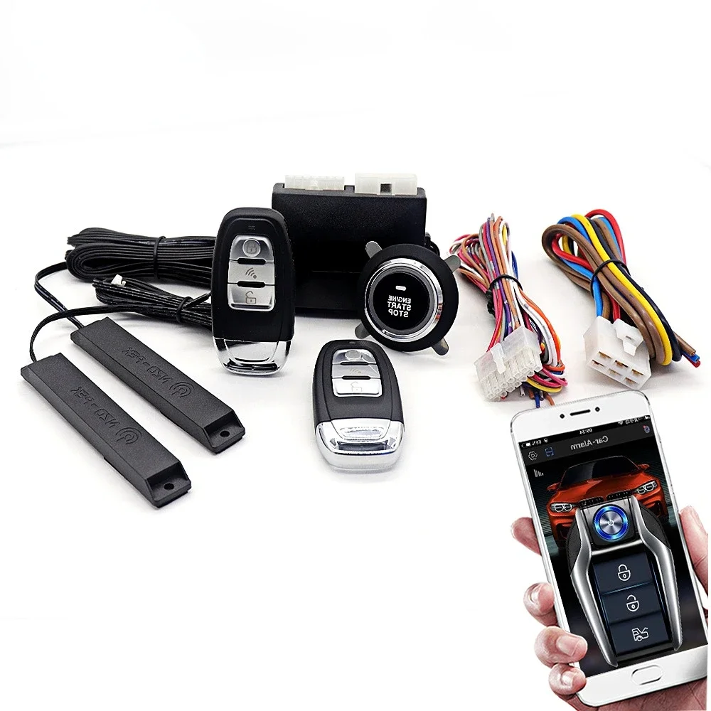 LR AUTO Car alarm keyless entry one-button start modification remote start mobile phone control car