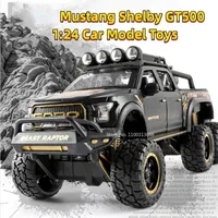 1/28 Raptor F150 Off-road Cars Models Toys Alloy Diecast with Sound Light Pull Back Metal Vehicle Toys For Boy Gift Collection