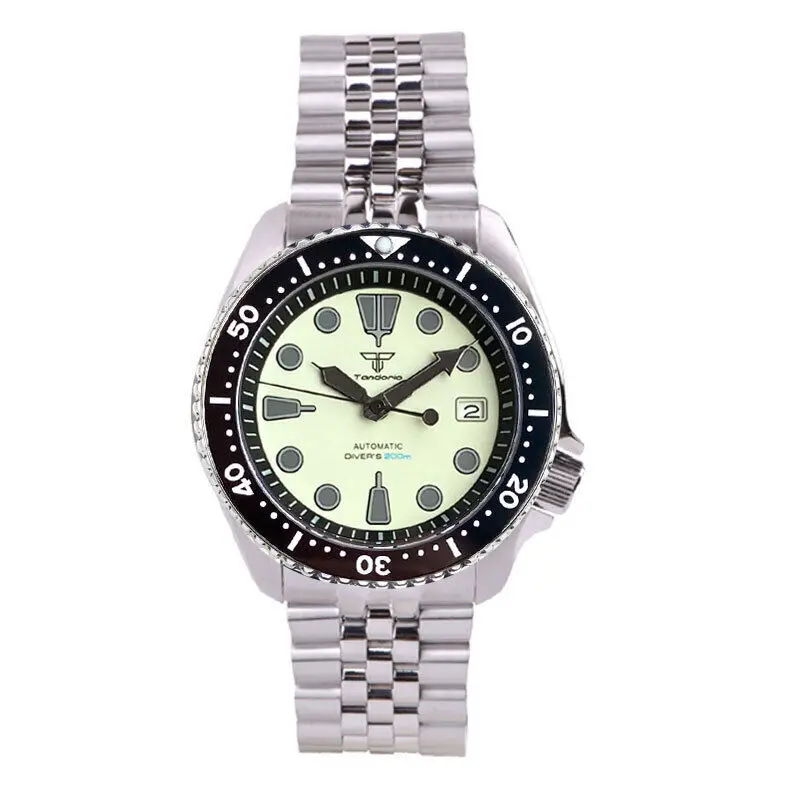 

SKX 41mm Sapphire Crystal Glass Men Diving Watch Full Green Lume Dial NH35A Automatic Men Mechanical Watches