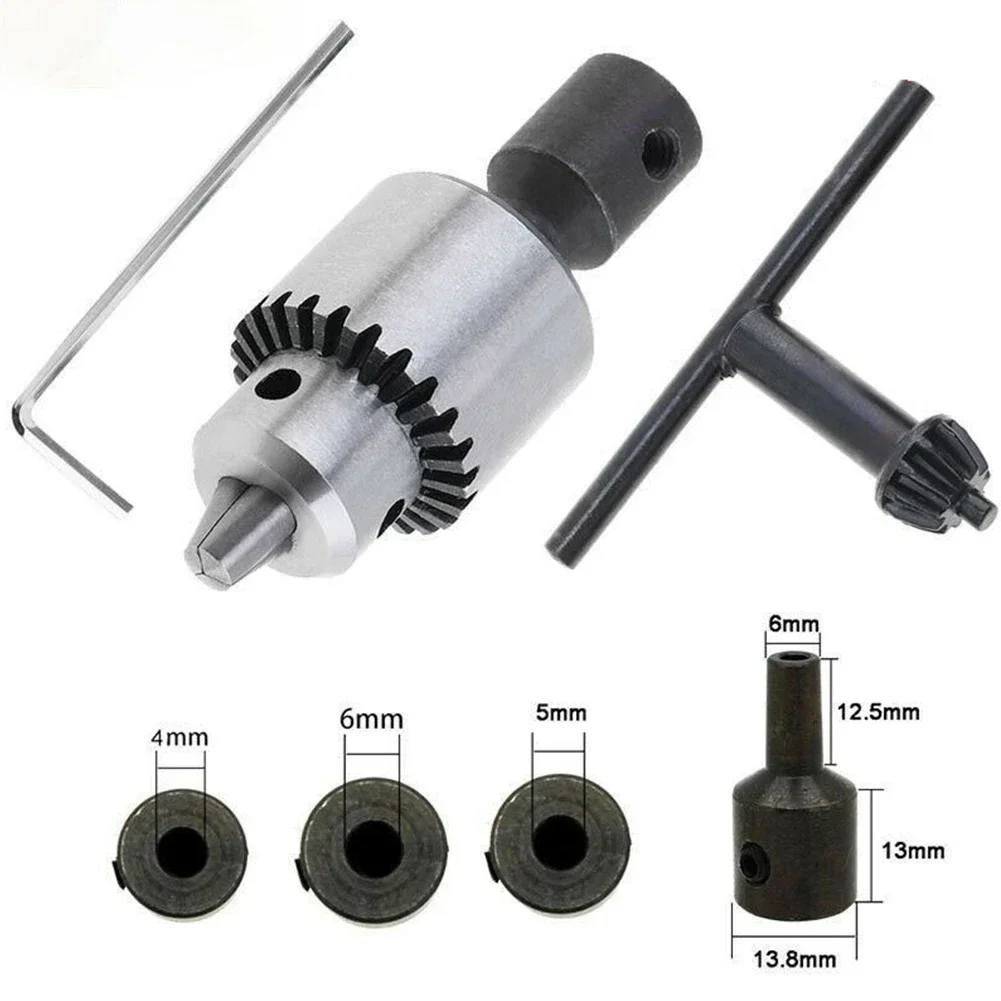 1Set 4-8mm Connector JT0 Motor Drill Chuck Clamping Range 0.3-4mm Electric Motor Shaft For Milling Machine Tools Accessories