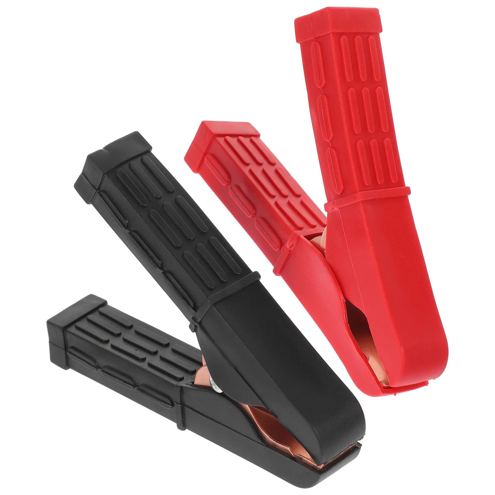 2Pcs Clamp Insulated Electrical Test Clips Heavy Duty Copper Plated Car Alligator Clips for Auto Jumper