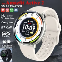 Para Amazfit Active 2 GPS reloj inteligente hombres mujeres Ai GPT Amoled impermeable deporte SmartWatch brújula NFC BT llamada relojes para