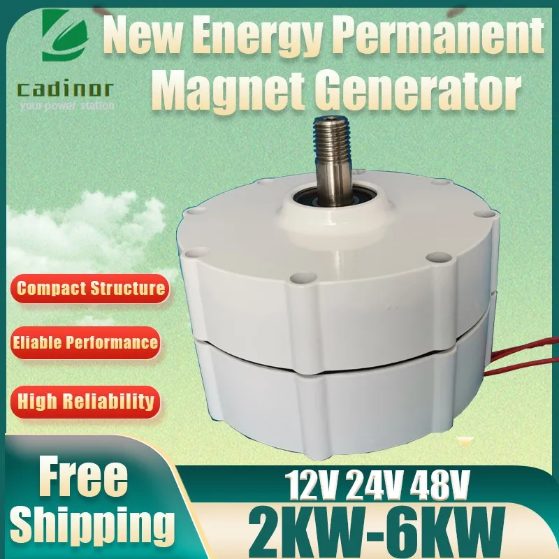 4000w 6000w 12v-48v Gearless Permanent Magnet Generator AC Alternators Wind Turbine DIY Warehouse Delivery Low Speed 100-500rpm