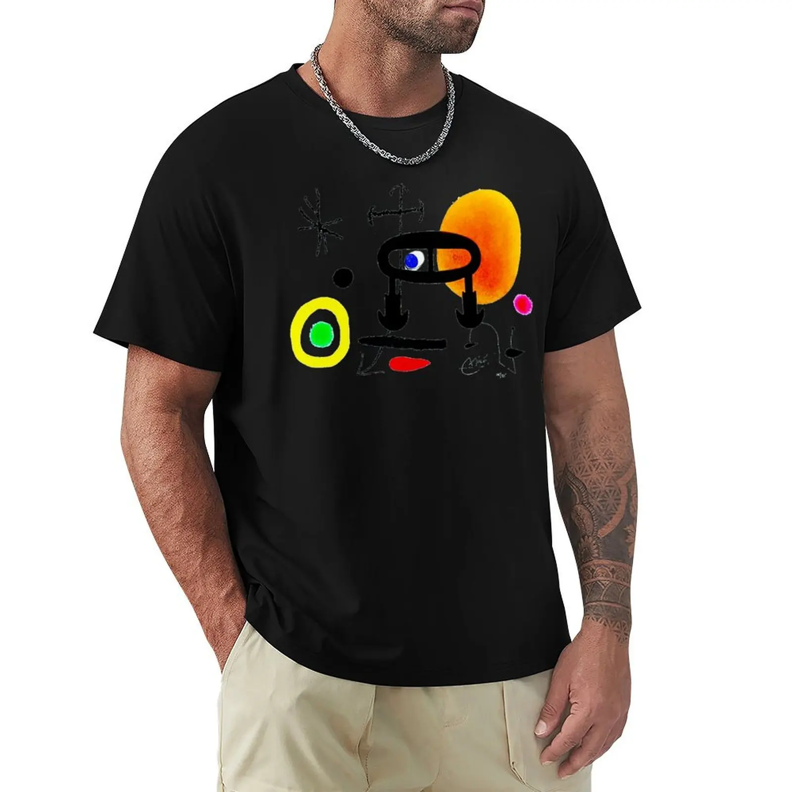 

Joan Miró 'I Never Learned How to Read' Abstract Surrealism T-Shirt custom t shirt tees quick-drying oversized t shirts for men