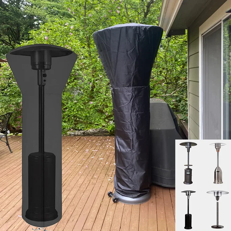 Heavy Duty 210D Fabric Patio Heater Protector Umbrella Shape Outdoor Terrace Air Heater Dust Resistant Cover