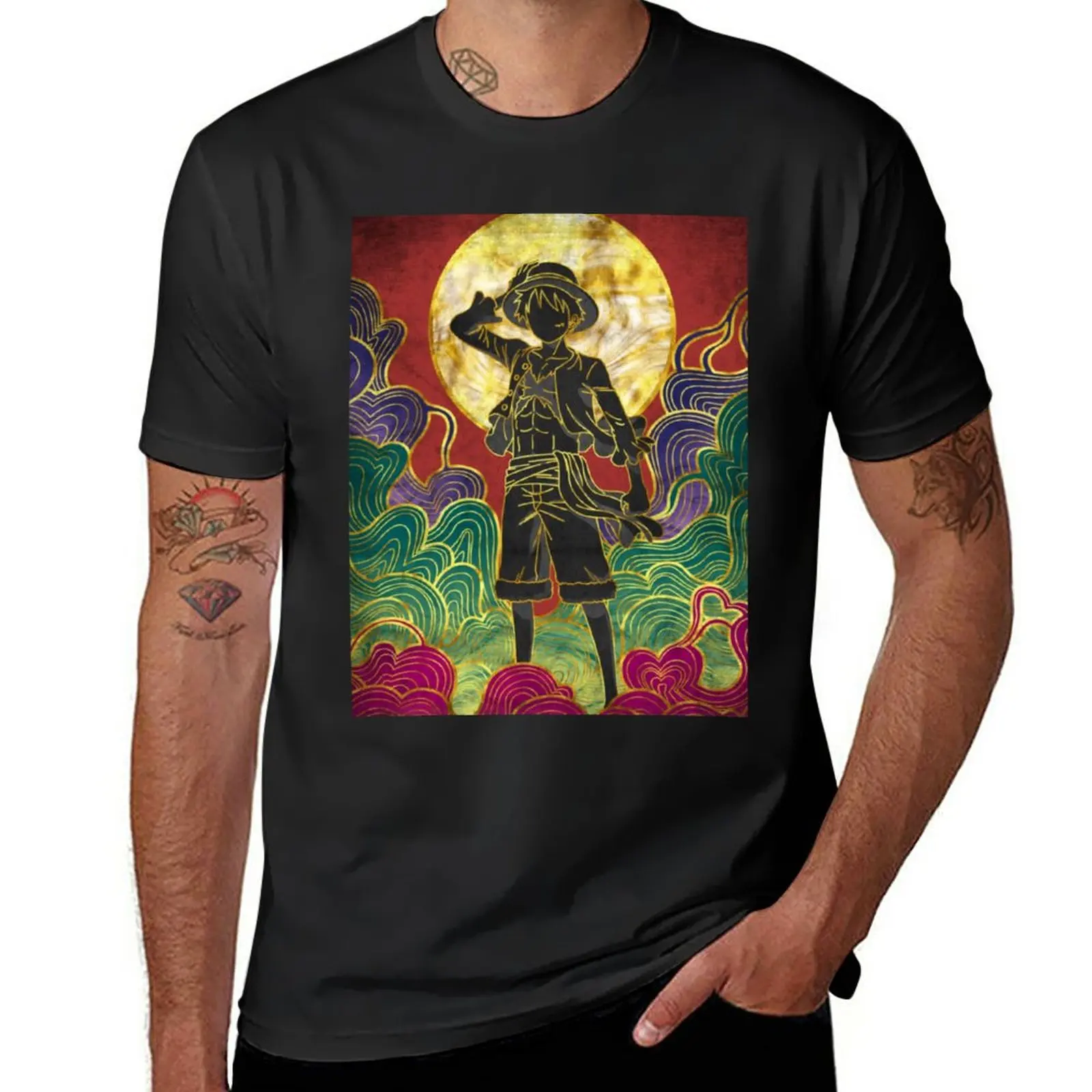 New The Captain Silhouette T-Shirt kawaii clothes oversized t shirt vintage clothes anime clothes men clothings