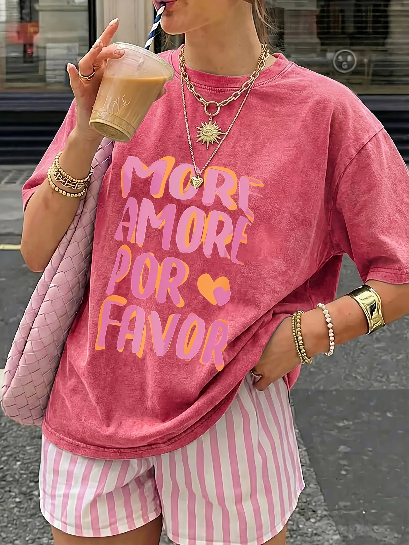 Summer women's suit with letter printing breathable sweat-absorbing casual fashionable outdoor women's clothing