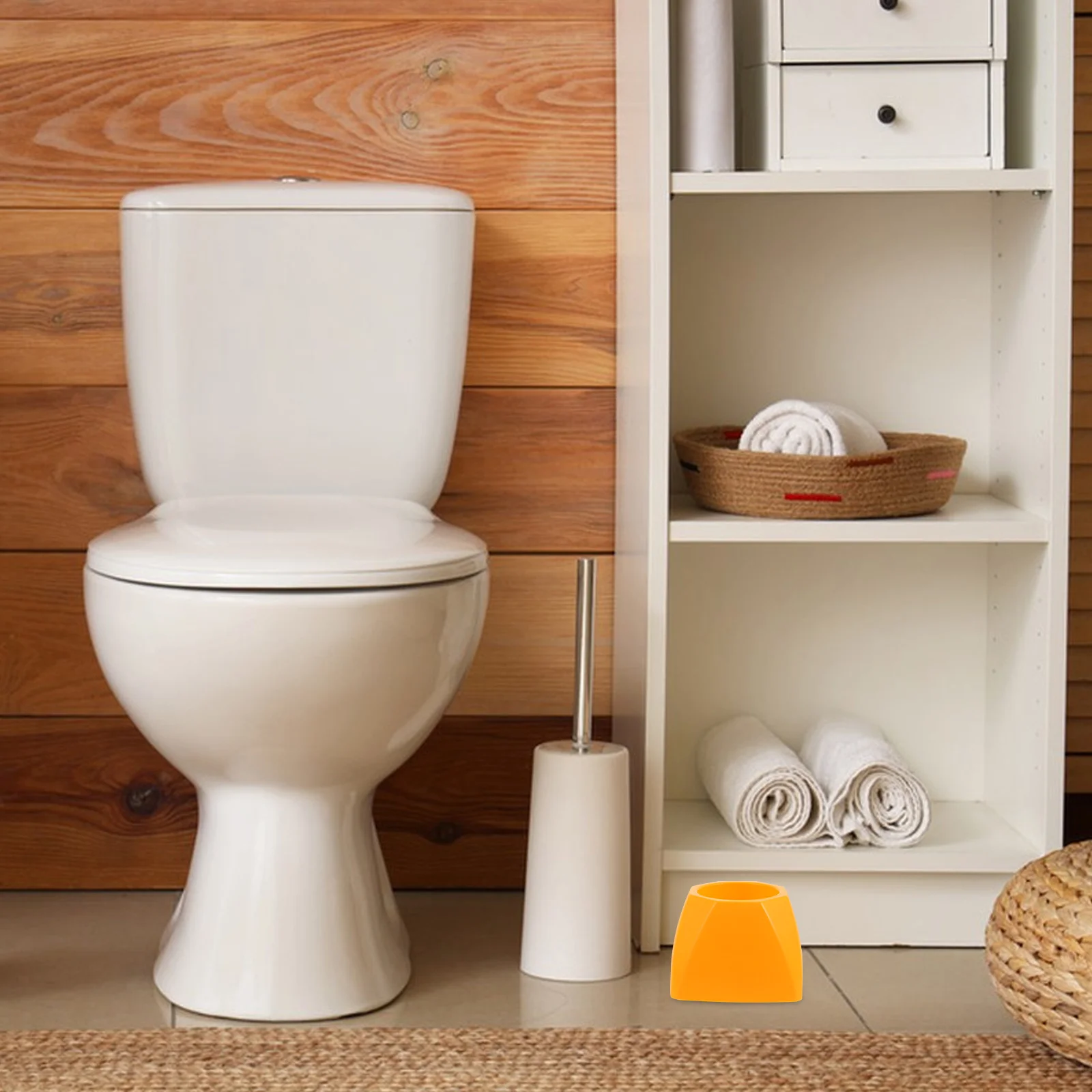 

Stylish Octagonal Toilet Brush Set Plastic Base Anti-Water Accumulation Bathroom Accessory Easy to Clean and Maintain