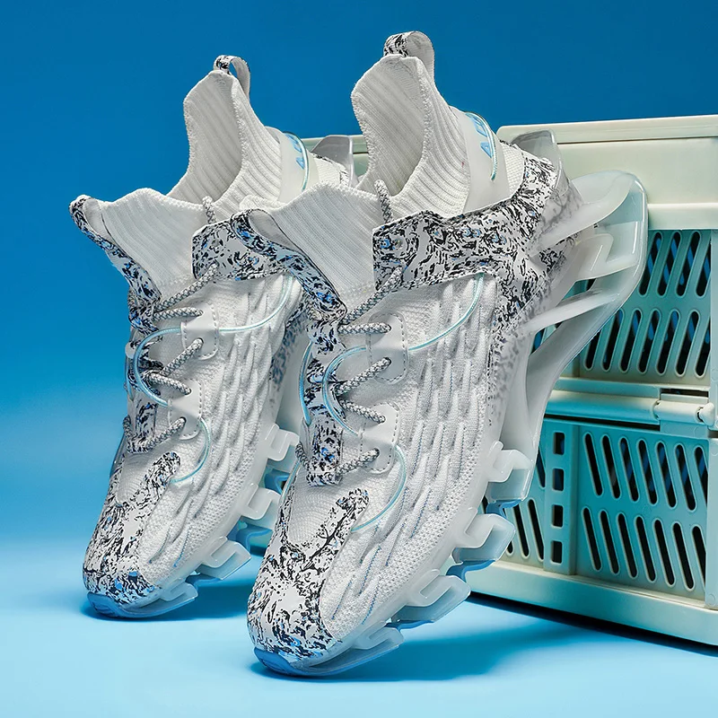 

Мужские кроссовки, новинка 2025, дышащая сетчатая амортизирующая подошва, кроссовки для улицы, уличная модная спортивная обувь для отдыха для мужчин