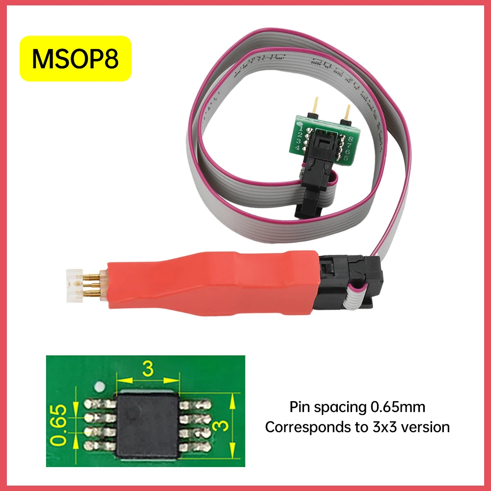 TSSOP8 MSOP8 رقاقة الربيع دبوس الموقد قراءة/كتابة اختبار التحقيق برنامج أداة السيارة تحميل كابل