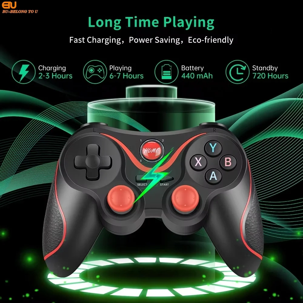 X3/T3 Wireless bluetooth Game Controller portátil sem fio game pad For celular Android IOS Tablet pra PC / PS3/Nintendo Swich Game Box Game stick Smart phone TV Box Gamepad Streaming arcade game contrôle accessories