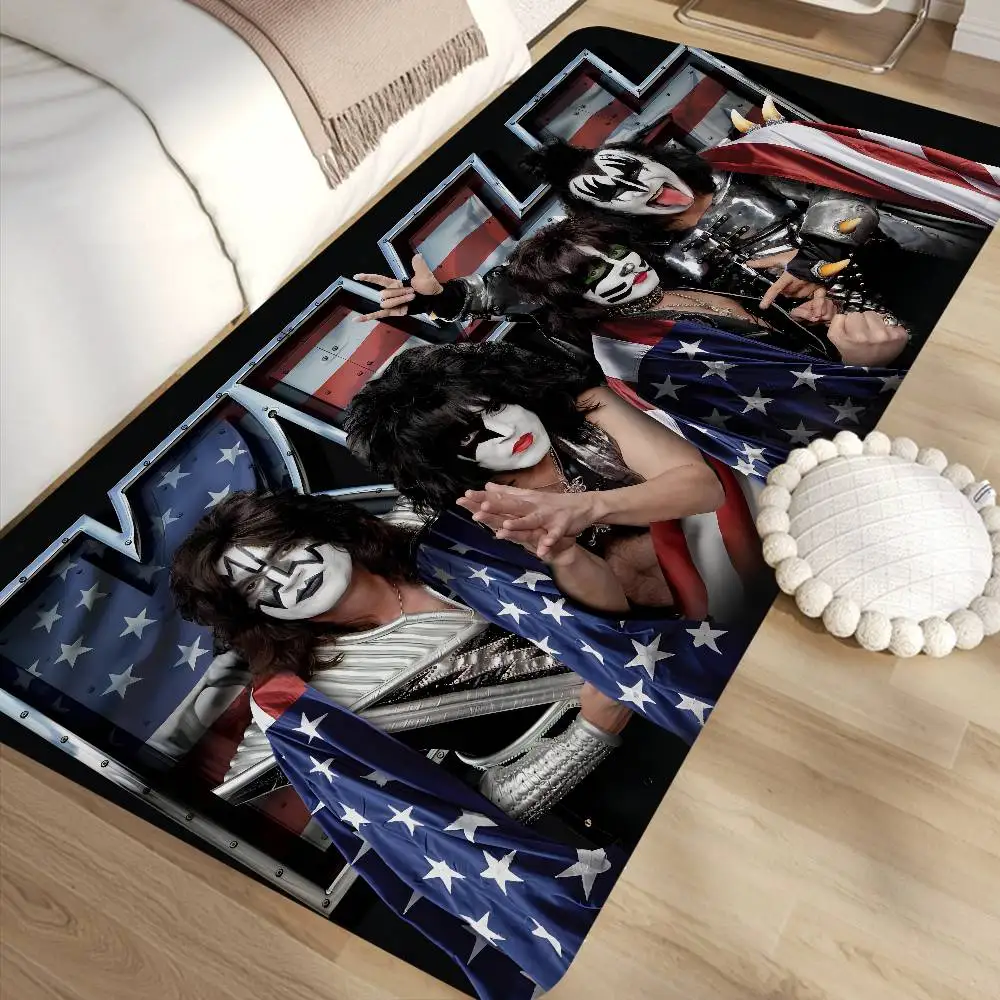 K-KISS BAND Floor Mat INS Style Soft Bedroom Floor House Laundry Room Mat Anti-skid Household Carpets
