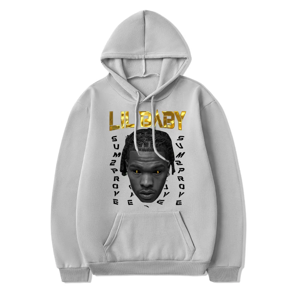 90er Jahre Rapper Lil Baby Grafik Hoodie Männer Frauen Hip Hop Vintage Kapuze Sweatshirt lässige Baumwolle übergroße Hoodies Streetwear