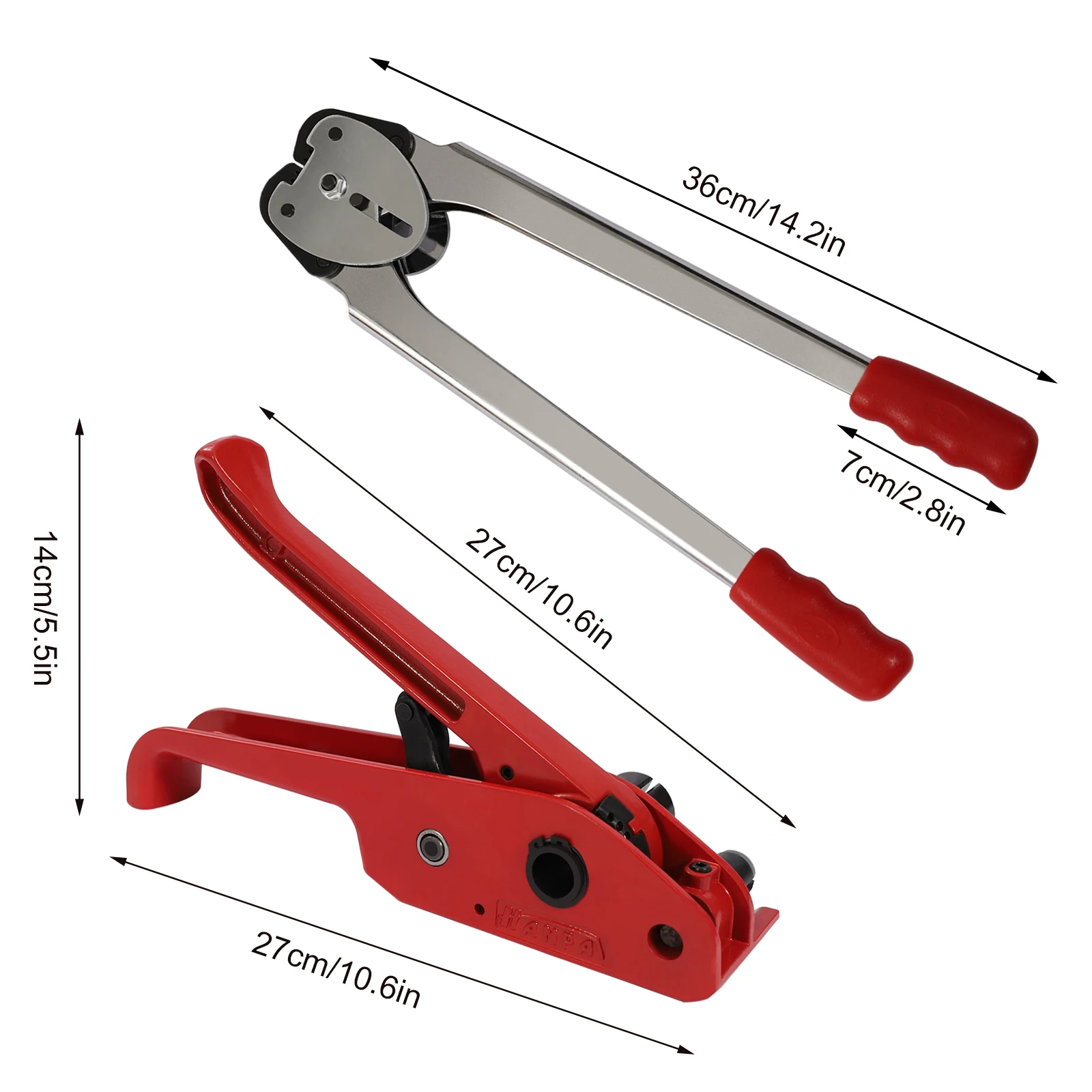 Imagem -06 - Embalagem Strapping Banding Kit Tensor Ferramenta Selador Kit de Máquina de Embalagem