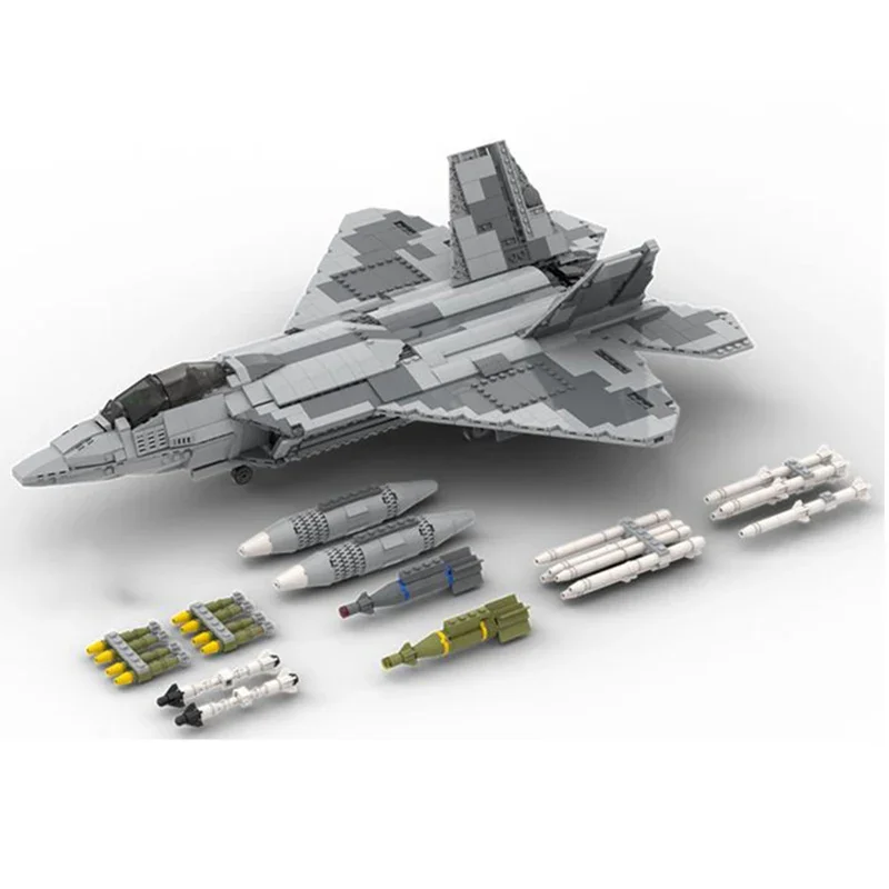 Moc Bausteine Militär modell Raptor Fighter Jet antike technische Ziegel DIY Montage berühmte Spielzeuge für Kinder Weihnachts geschenke