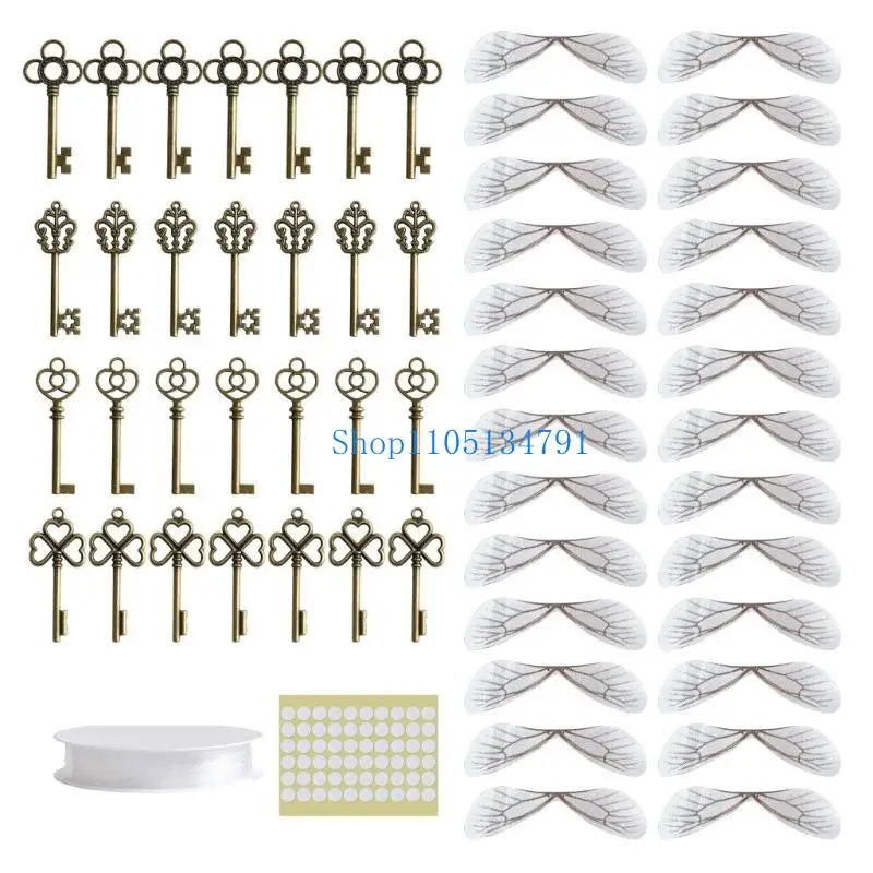 

98 км античный сплав летающие ключи подвески подвески старинные ключи-отмычки DIY ремесла художественные ювелирные изделия для