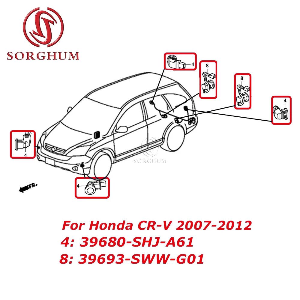 39680-SHJ-A61 39693-SWW-G01 Front Rear Parking Sensor For Honda CR-V 2007 2008 2009 2010 2011 2012 PDC Reversing Assist