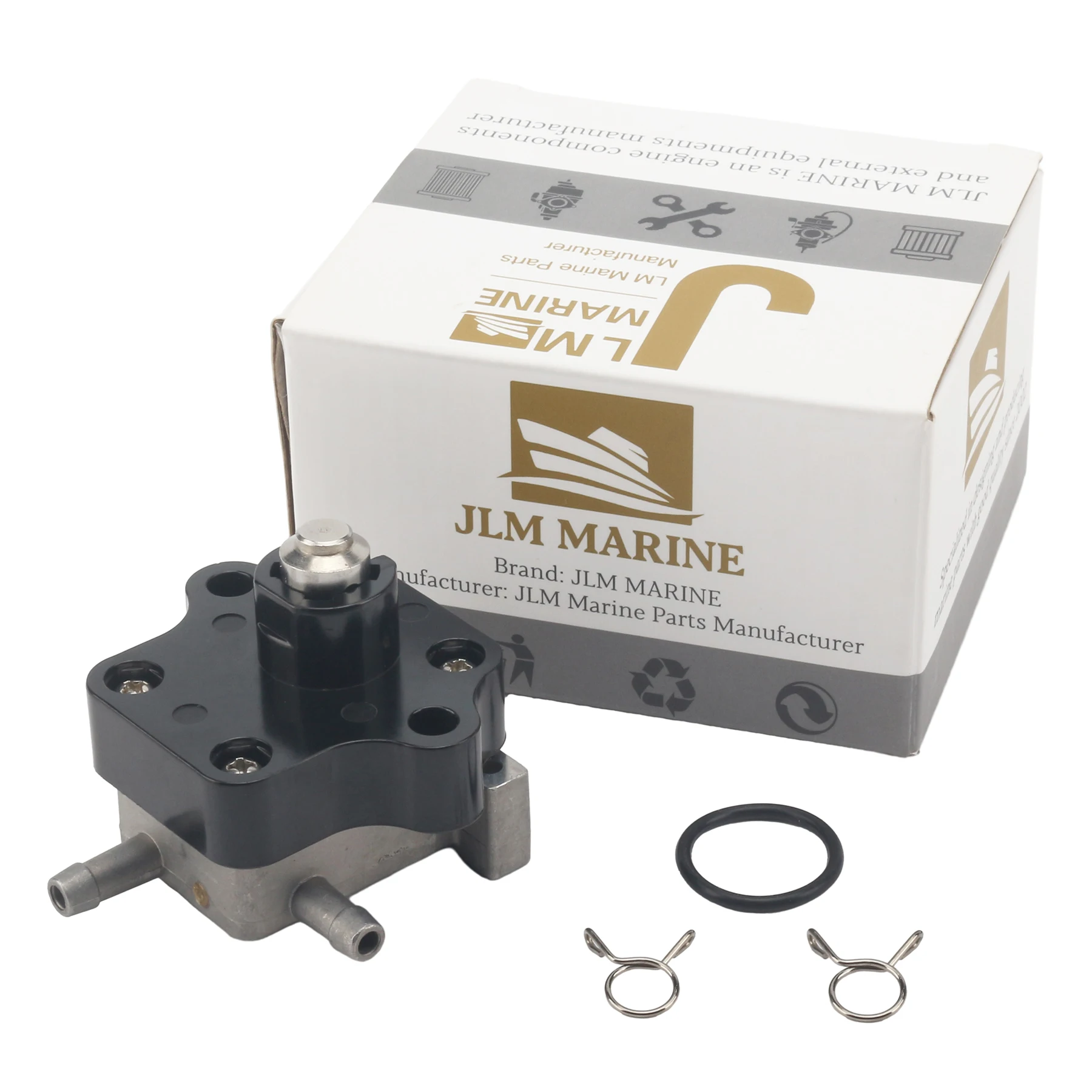 

JLM Marine Outboard Fuel Pump With Clamps for Mercury Mariner 4 5 6 HP 4-Stroke 803529T06 803529T1 803529T01 803529T02