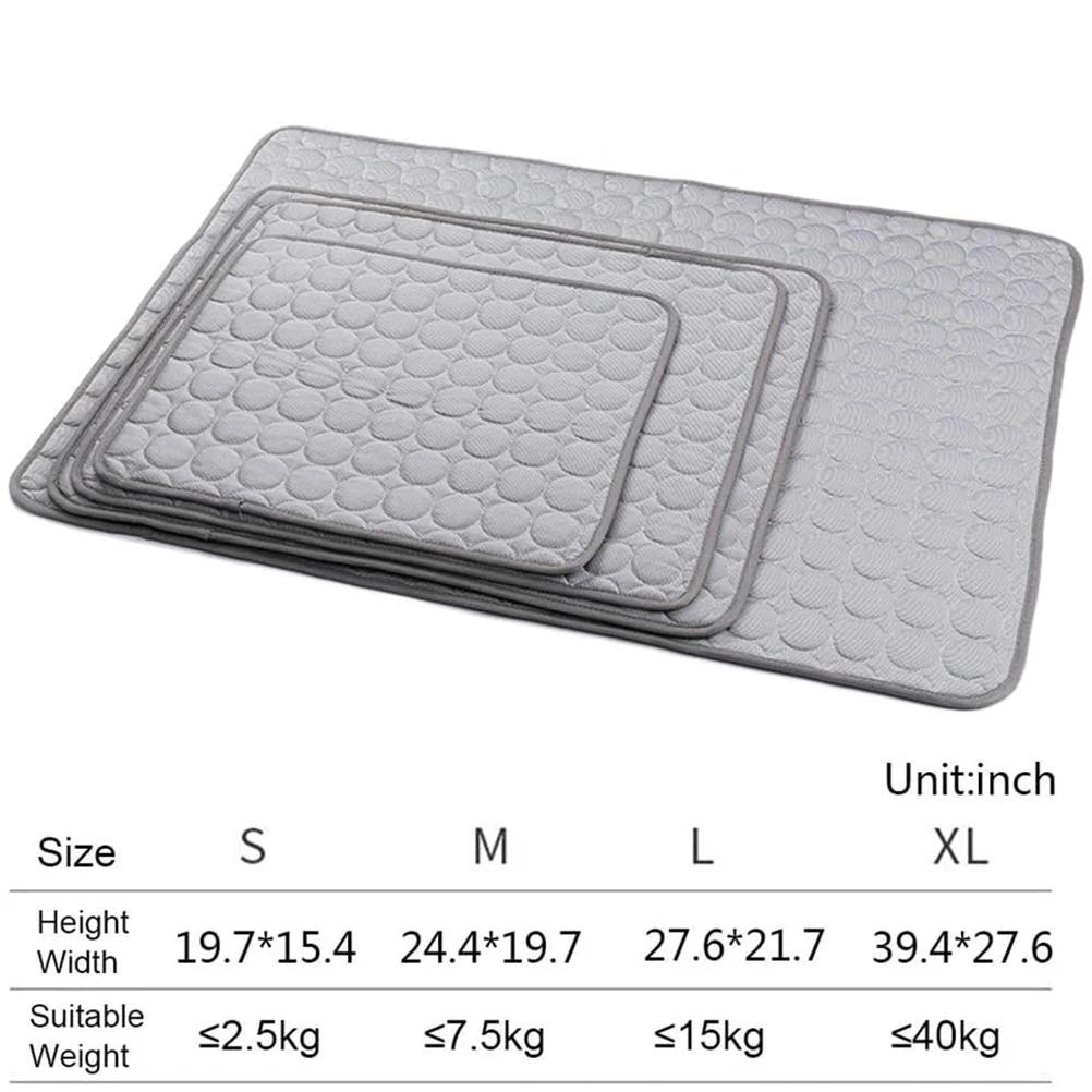 

Ice Silk Pet Pad Summer Cool Mat Dog Cat Pads Cooling Mini Bed Puppy Blanket Durable Lightweight Waterproof Easy Heat