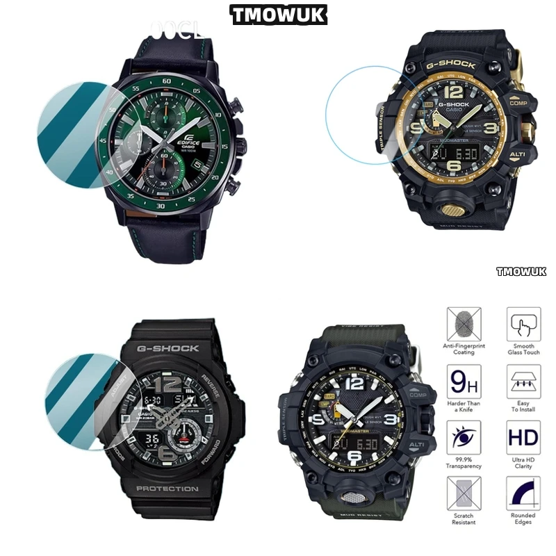 

For Casio GWG-2000 S2200 S140 EFV 540D L MDV 107 EFV 520DB GRB 100 GA 2110 - Durable Screen Protector, Dust Repellent