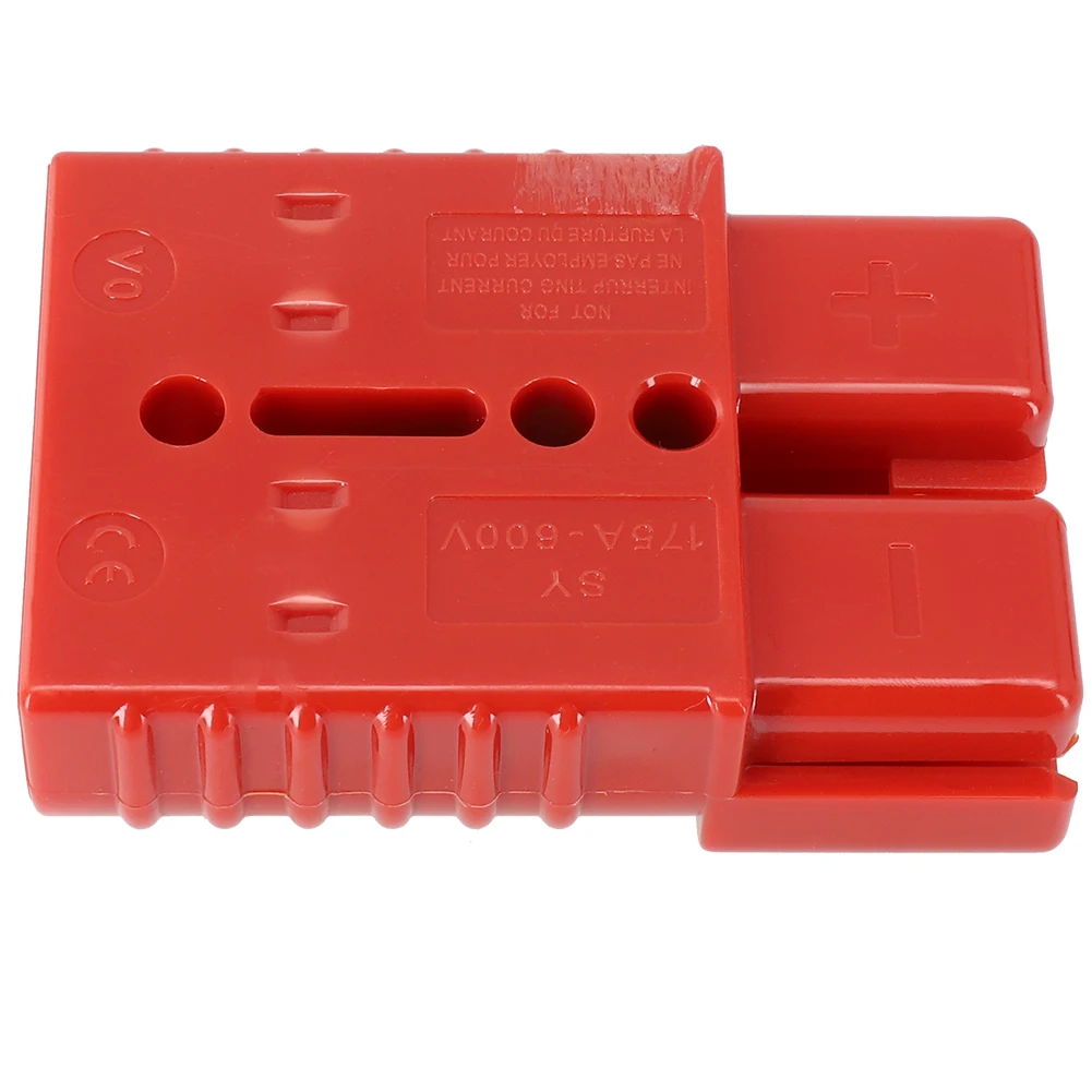 Two 175 Amp Cable Terminal Battery Connectors with Copper Silver Contacts and Straight Interface for High Current Applications