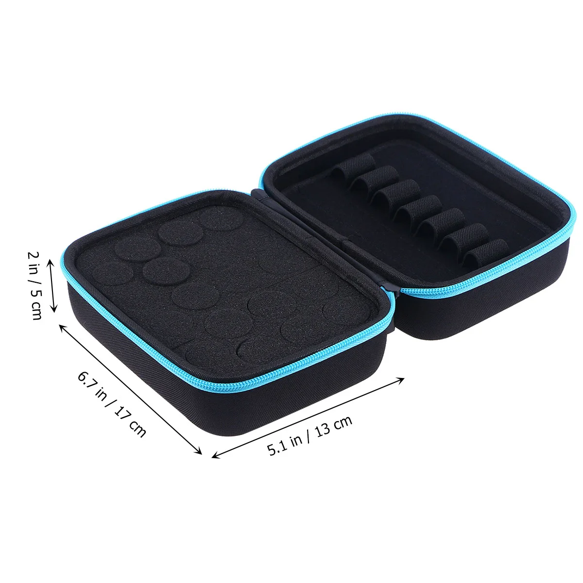 Etherische olie opbergdoos Draagbare reisetui met grote capaciteit Schokbestendig Valbestendig Rits Fles Organizer Parfum Lippenstift Tas