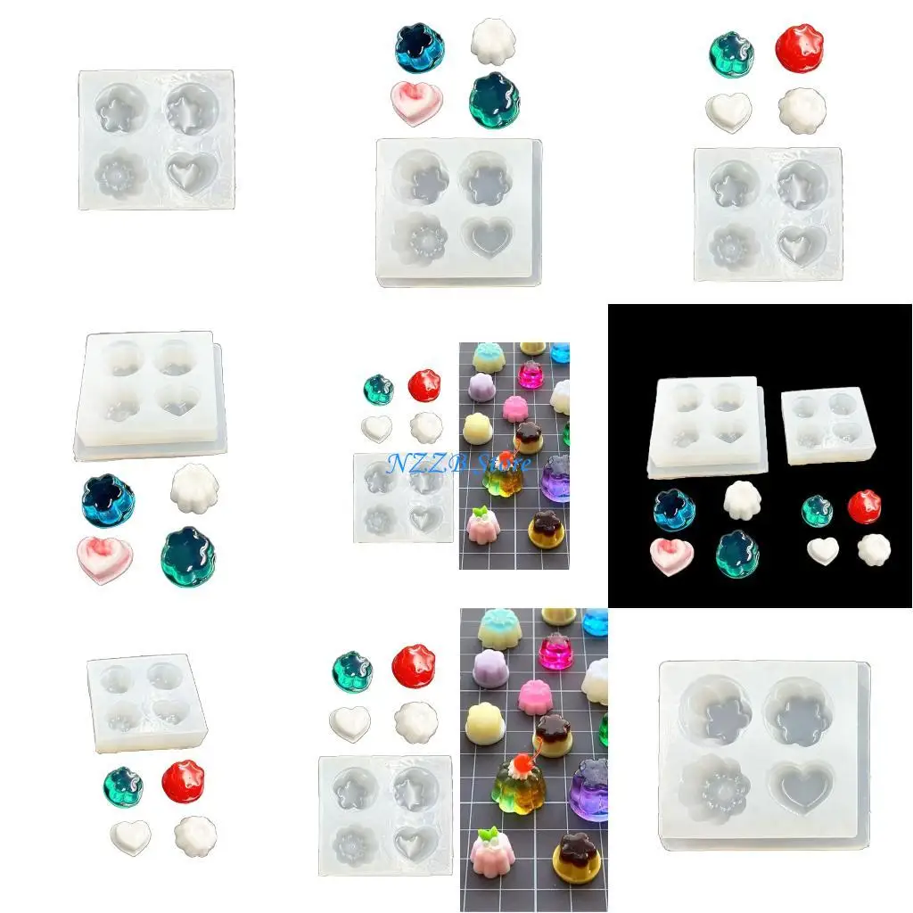 

T21F Multiple Styles Flexible Silicone Fondant Mould Easy Release Chocolate Candy Mould Sturdy Cake Decorating Supplies