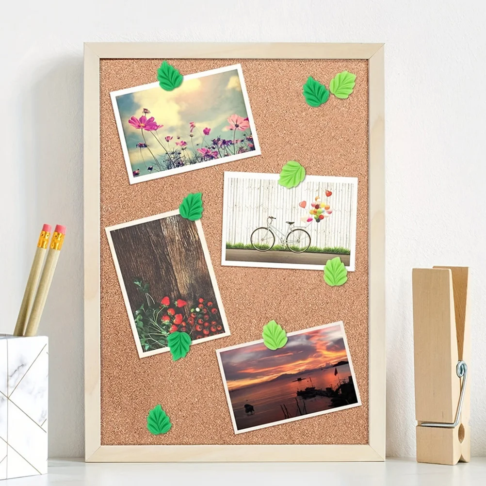 20Pcs Leaf Pushpins Decorative Thumb Tacks Resin Cute Flat Top Push Pins Cork Board Office Wall Bulletin Board Cubicle Decor