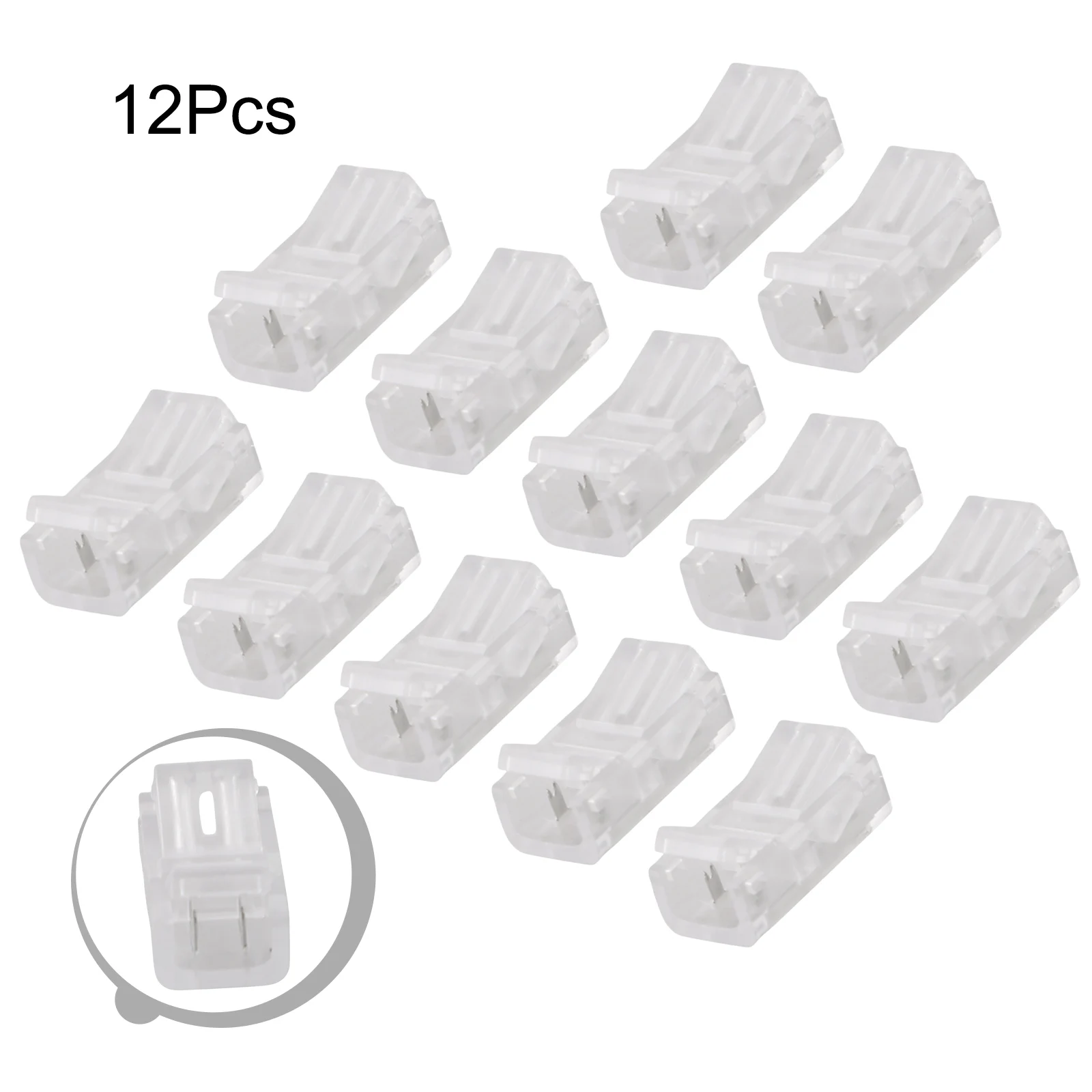 2 Pin 8mm LED Connectors Pack of 12 Designed for COB and For SMD LED Strip Compatibility with Stable Connection